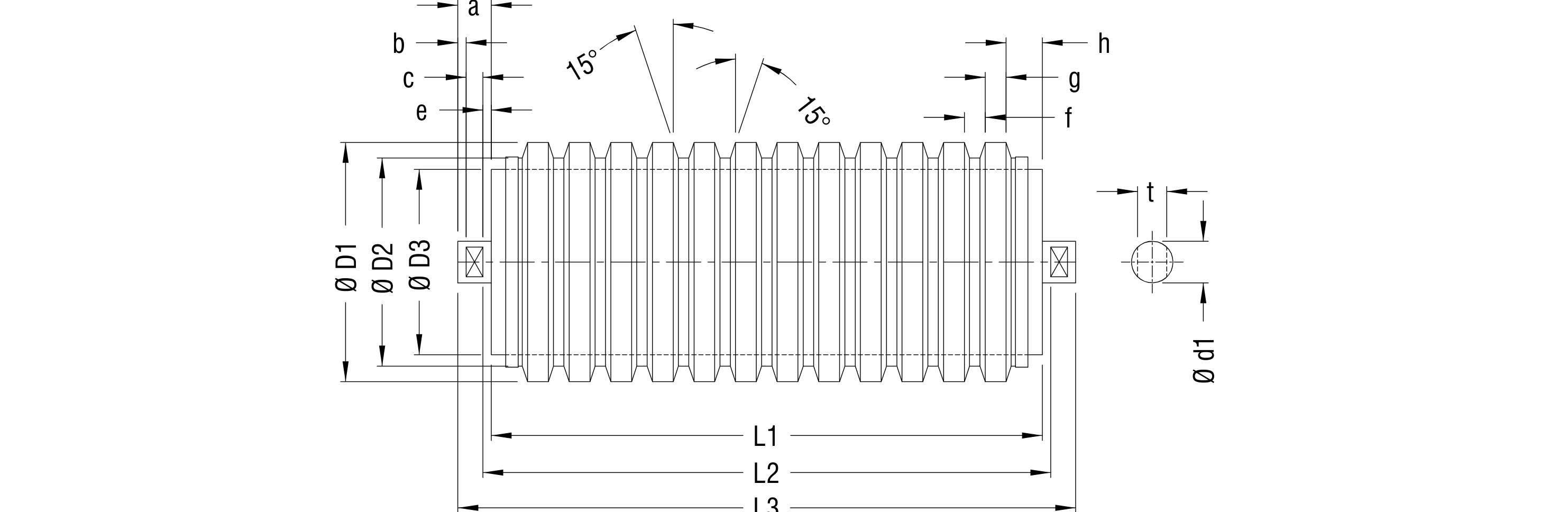 Impact Roller — dimensions drawing